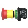 Picture of Emergency stop switching off, Harmony XB5, plastic, red mushroom 40mm, 22mm, trigger latching turn to release, 1NC