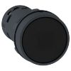 Picture of Monolithic push button, Harmony XB7, plastic, black, 22mm, spring return, unmarked, 1NO
