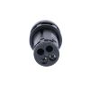 Picture of Monolithic push button, Harmony XB7, plastic, black, 22mm, spring return, unmarked, 1NO