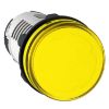 Picture of Monolithic pilot light, Harmony XB7, plastic, yellow, 22mm, integral LED, 230...240V AC