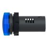 Picture of Monolithic pilot light, Easy Harmony XA2, plastic, blue, 22mm, integral LED, screw clamp terminals, 220…230V AC, anti interference