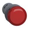 Picture of Monolithic pilot light, Easy Harmony XA2, plastic, red, 22mm, integral LED, screw clamp terminals, 220V DC