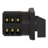 Picture of Complete cam switch, Harmony K1, K2, cam changeover switch, front mounting, plastic, 4 poles, position 0, 60degrees, 63A, 64x64mm, marked 1 0 2