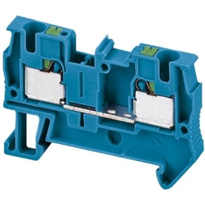Picture of Terminal block, Linergy TR, push-in type, feed through, 2 points, 4mm², blue, set of 50
