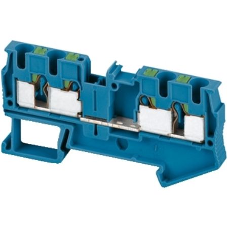 Picture of Terminal block, Linergy TR, push-in type, feed through, 4 points, 4mm², blue, set of 50