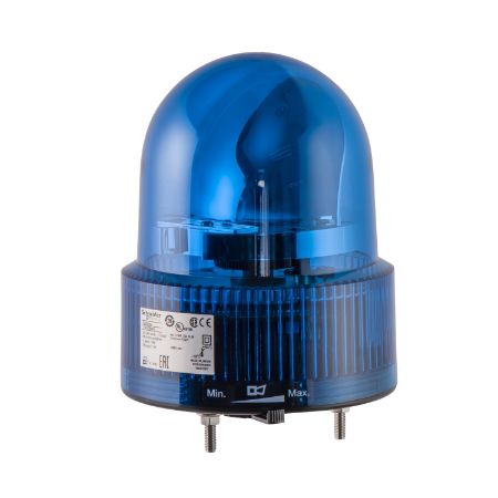 Picture of Prewired rotating mirror beacon, Harmony XVR, 120mm, blue, without buzzer, 24V AC/DC