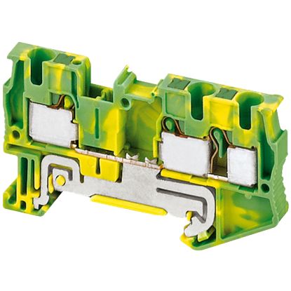 Picture of Terminal block, Linergy TR, push-in type, 3 points, 4mm², protective earth, green-yellow, set of 50