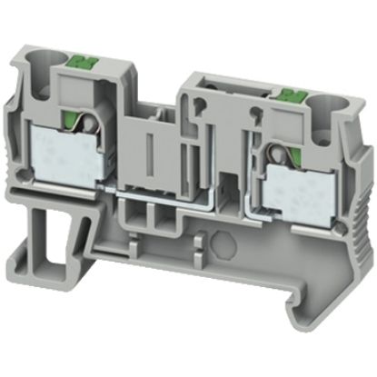 Picture of Terminal block, Linergy TR, push-in type, basic disconnect terminal, 2 points, 4mm²,  grey, set of 50
