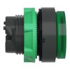Picture of Harmony XB5, Head for illuminated push button, green projecting, 22mm, universal LED, spring return, unmarked