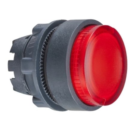 Picture of Head for illuminated push button, Harmony XB5, red projecting, 22mm, BA9s bulb, spring return, unmarked