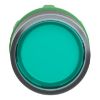 Picture of Head for illuminated push button, Harmony XB5, plastic, flush, green, 22mm, spring return, plain lens for BA9s bulb