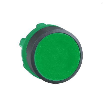 Picture of Harmony XB5, Push button head, plastic, flush, green, 22mm, spring return, unmarked