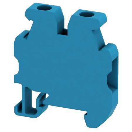 Picture of SCREW TERMINAL, MINI, FOR 15MM DIN RAIL, FEED THROUGH, 2 POINTS, 4MM²