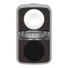 Picture of Head for illuminated double headed push button, Harmony XB4, white flush black flush push button 22mm unmarked