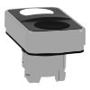 Picture of Head for double headed push button, Harmony XB4, metal, 22mm, 1 white flush unmarked+1 black flush unmarked