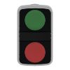 Picture of Head for double headed push button, Harmony XB4, metal, 22mm, 1 green flush marked I + 1 red flush marked O