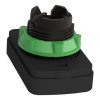 Picture of Illuminated double headed push button head, Harmony XB5, plastic, 22mm, 1 green flush marked I + 1 pilot light + 1 red flush marked O