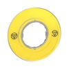 Picture of Legend holder 60mm for emergency stop switching off push button, Harmony XB4, plastic, yellow, unmarked