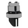 Picture of Head for selector switch, Harmony XB4, metal, black, 22mm, long handle, 3 positions, spring return right to center