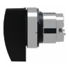 Picture of Head for selector switch, Harmony XB4, metal, black, 22mm, long handle, 3 positions, spring return right to center