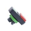 Picture of Head for double headed push button, Harmony XB5, plastic, 22mm, 1 green flush marked I + 1 red projecting marked O