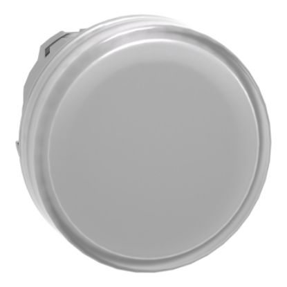 Picture of Harmony XB4, Head for Pilot light, metal, white, 22mm, universal LED, plain lens