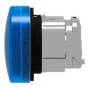 Picture of Harmony XB4, Head for Pilot light, metal, blue, 22mm, universal LED, plain lens