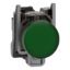 Picture of Harmony XB4, Pilot light, grey plastic, green, 22mm, universal LED, plain lens, 24V AC DC