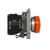 Picture of Harmony XB4, Pilot light, grey plastic, orange, 22mm, universal LED, plain lens, 24V AC DC