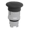 Picture of Mushroom push button head 40mm, Harmony XB4, metal, black, 22mm, latching turn realease