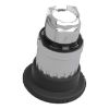 Picture of Mushroom push button head 40mm, Harmony XB4, metal, black, 22mm, latching turn realease