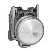 Picture of Harmony XB4, Pilot light, grey plastic, white, 22mm, universal LED, plain lens, 230...240V AC
