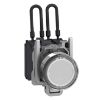 Picture of Push-to-test pilot light, Harmony XB4, metal, white, universal LED, screw clamp terminals, 24V