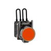 Picture of Push-to-test pilot light, Harmony XB4, metal, orange, universal LED, screw clamp terminals, 24V