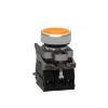 Picture of Push-to-test pilot light, Harmony XB4, metal, orange, universal LED, screw clamp terminals, 24V