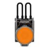 Picture of Push-to-test pilot light, Harmony XB4, metal, orange, universal LED, screw clamp terminals, 24V