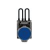 Picture of Push-to-test pilot light, Harmony XB4, metal, blue, universal LED, screw clamp terminals, 24V