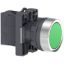 Picture of Complete push button, Easy Harmony XA2, plastic, flush, green, 22mm, spring return, unmarked, 1NO
