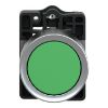 Picture of Complete push button, Easy Harmony XA2, plastic, flush, green, 22mm, spring return, unmarked, 1NO