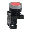 Picture of Complete push button, Easy Harmony XA2, plastic, flush, red, 22mm, spring return, unmarked, 1NC