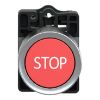 Picture of Complete push button, Easy Harmony XA2, plastic, flush, red, 22mm, spring return, marked STOP, 1NC