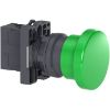 Picture of Complete push button, Easy Harmony XA2, plastic, green mushroom head 40mm, 22mm, 1NO