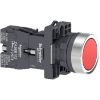 Picture of Complete push button, Easy Harmony XA2, plastic, flush, red, 22mm, push push, unmarked, 1NC