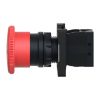 Picture of Complete emergency switching off push button, Easy Harmony XA2, plastic, red mushroom 40mm, 22mm, turn to release, 1NC