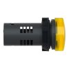 Picture of Monolithic pilot light, Easy Harmony XA2, plastic, yellow, 22mm, integral LED, screw clamp terminals, 220…230V AC, anti interference