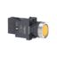 Picture of Complete illuminated push button, Easy Harmony XA2, plastic, flush, amber, 22mm, spring return, 220V AC, 1NO