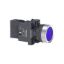 Picture of Complete illuminated push button, Easy Harmony XA2, plastic, flush, blue, 22mm, spring return, 24V AC DC, 1NO