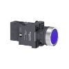 Picture of Complete illuminated push button, Easy Harmony XA2, plastic, flush, blue, 22mm, spring return, 220V AC, 1NO