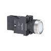 Picture of Complete illuminated push button, Easy Harmony XA2, plastic, flush, white, 22mm, spring return, 220V AC, 1NO
