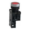 Picture of Complete illuminated push button, Easy Harmony XA2, plastic, flush, red, 22mm, spring return, 24V AC DC, 1NC